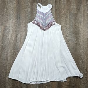 🌵 Boho Embroidered Flowy Dress White LuvPosh